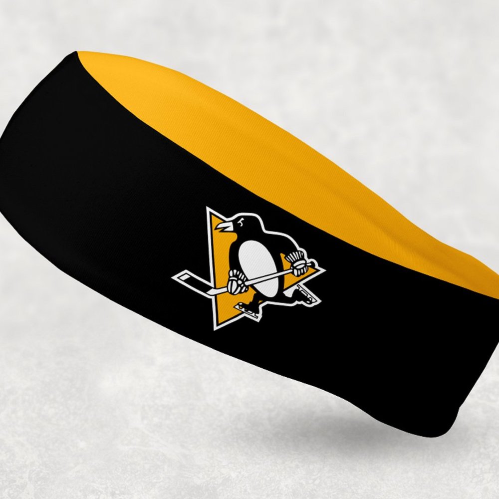 2 Pack - NEW - Reversible Pittsburgh Penguins Headband